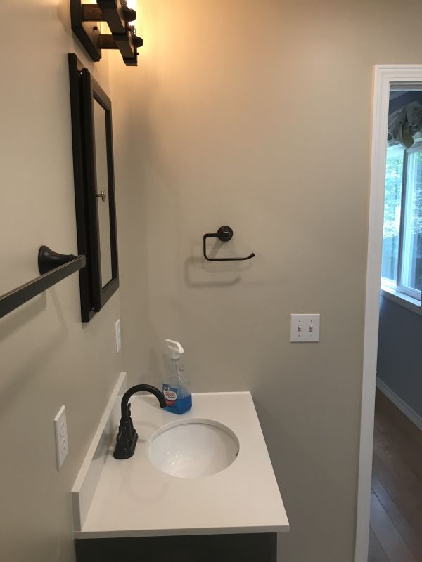 Bathroom remodel by Sparrow Contracting